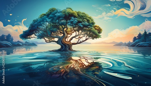 tree in the water
