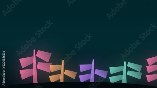 Glowing coral branches swaying in deep ocean light