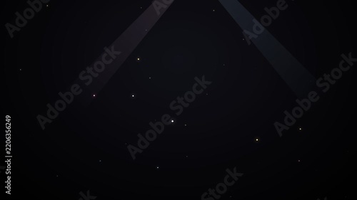 Disco ball sparkles scattering light across a dark room