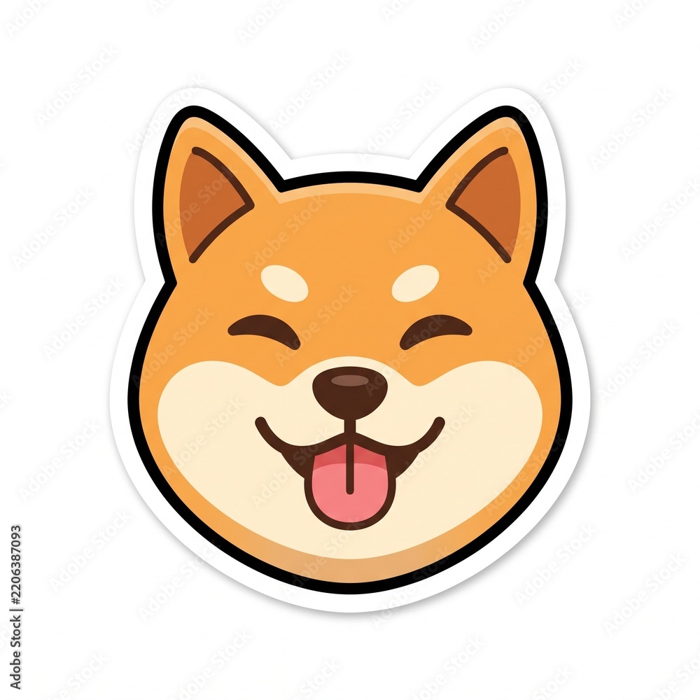 Fototapeta premium Sticker Smiling Dog by KR