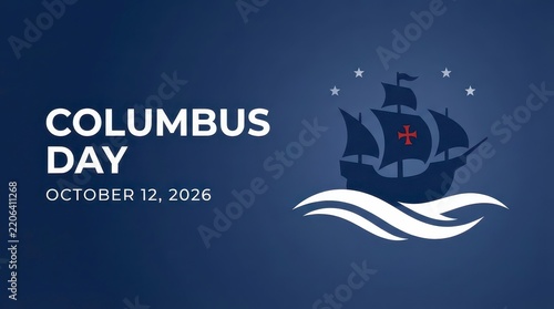 Columbus Day celebration pixel art graphic 2026