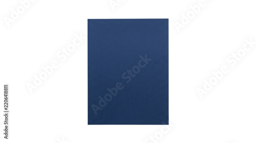 Blue rectangle stands vertically isolated against a bright transparent background.