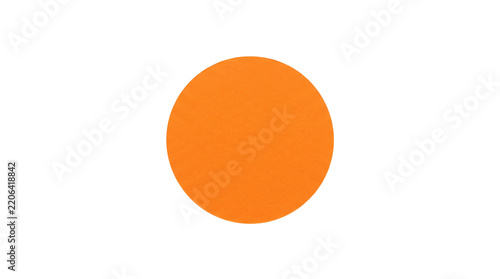 Orange circle floats centrally inside an expansive transparent canvas area.