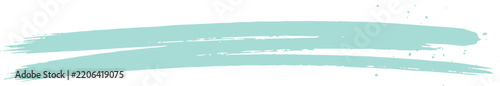 Two parallel light blue paint brush strokes with splatter texture isolated on a white background, for artistic