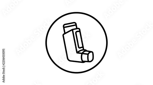 Asthma inhaler icon isolated on transparent background - medical symbol