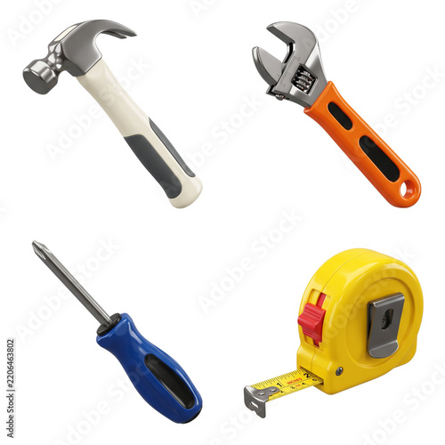 design element for household tools 3d render 2k and creative design