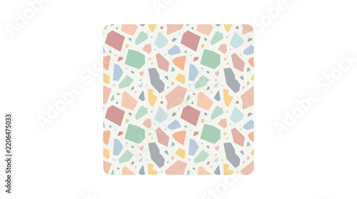 Pastel Terrazzo Pattern - Abstract Geometric Shapes, Seamless Texture