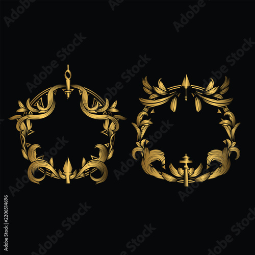 Vintage Luxury Ornament Frame Illustration