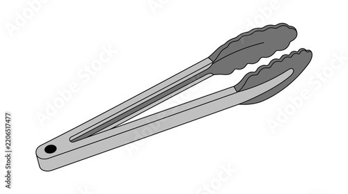 Kitchen Tongs Vector Illustration