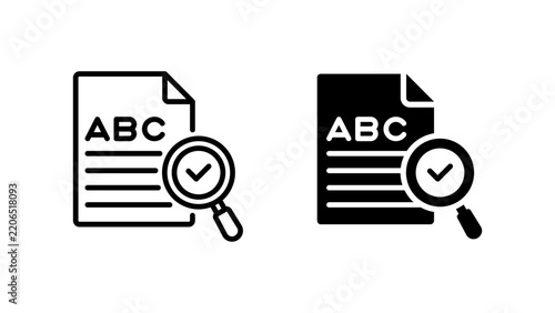 Grammar Check Icons, Dual Style Icon Set