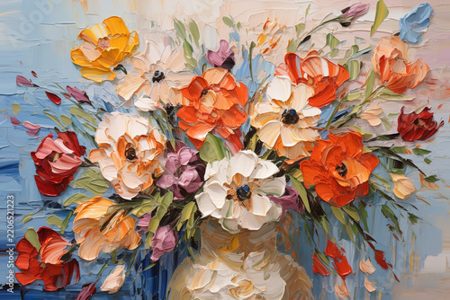 Captivating Impasto Technique in Oil Painting of Floral Still Life