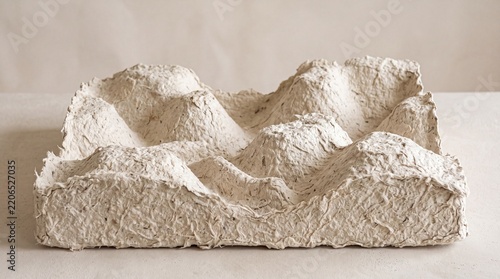 Sustainable Recycled Molded Paper Pulp Packaging Tray with Natural Texture for Eco Friendly Product Protection
