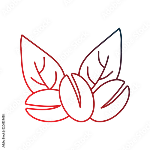 Coffee Beans icon with white background vector stock illustration