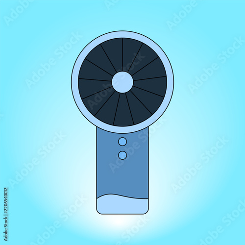 Fan portable colors icon on white background