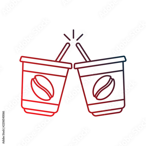 Take Away icon with white background vector stock illustration