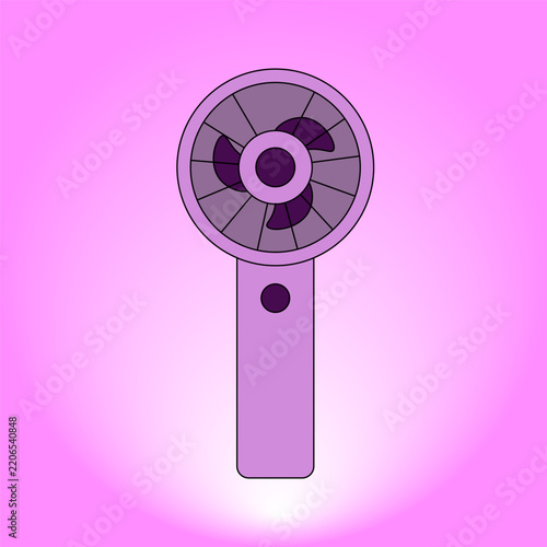 Fan portable colors icon on white background