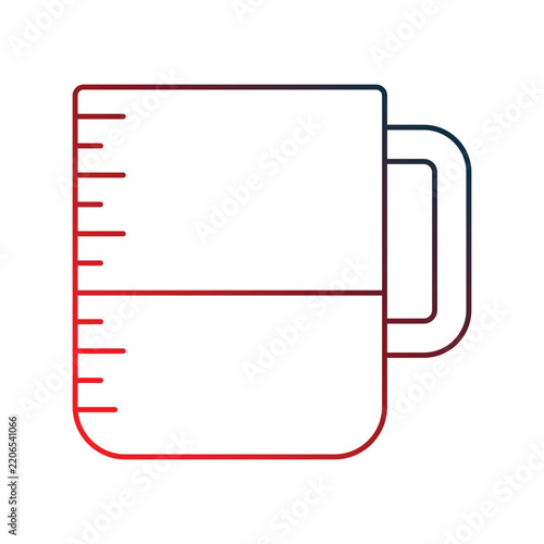 Measuring Cup icon with white background vector stock illustration