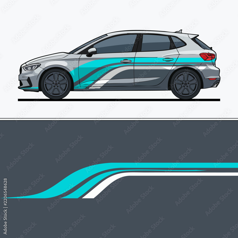 Fototapeta premium stylized futuristic electric performance car