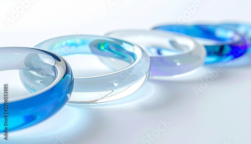 blue and white rings