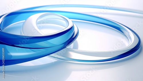blue and white abstract