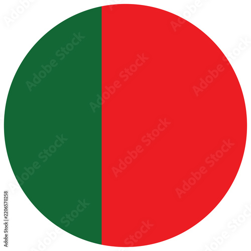 Round Portugal flag icon