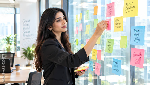 business woman holding a tablet