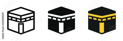 Kaaba Sacred Islamic Worship Icon