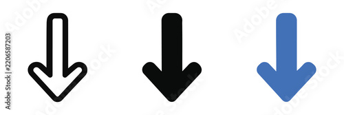 Long Arrow Alt Down Navigation Icon