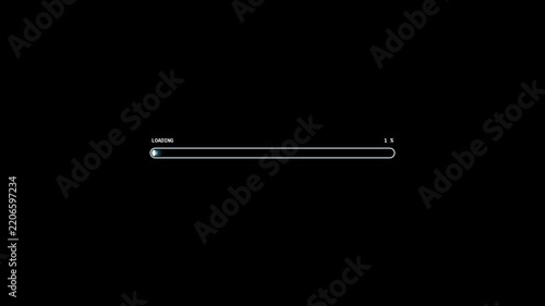Generic loading progress bar conceptual digital interface animation