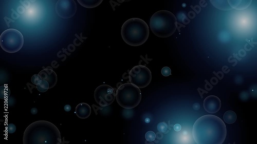 Glowing particle background with floating light elements animation