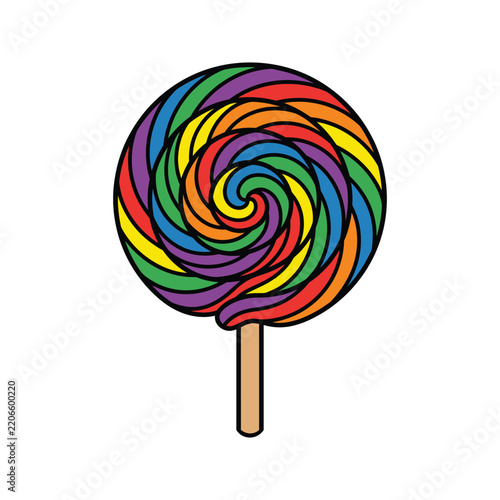 Rainbow candy vector art illustration