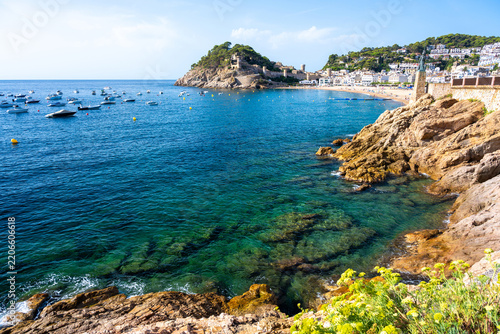 view on Tossa de Mar on Costa Brava in Spain