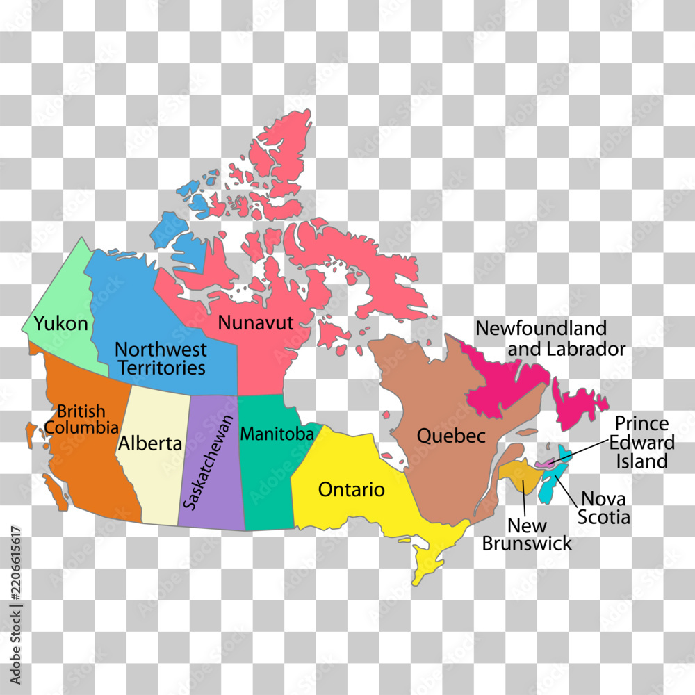 Obraz premium Canada map symbol shape, travel web flat concept icon vector illustration .