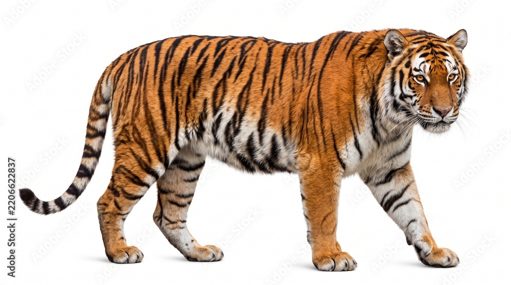 Fototapeta premium bengal tiger isolated on white