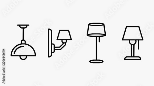 Four stylish lamp designs for interior and architectural projects