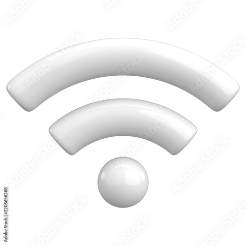 3D wifi icon. 3D illustration.