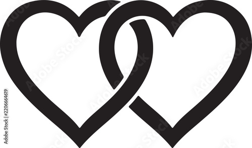 Double heart love sign.