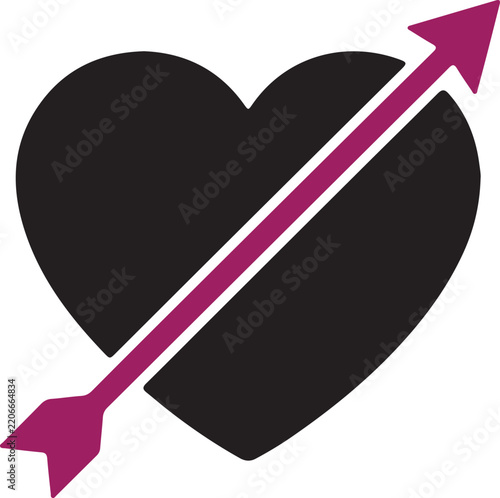 Heart arrow badge 