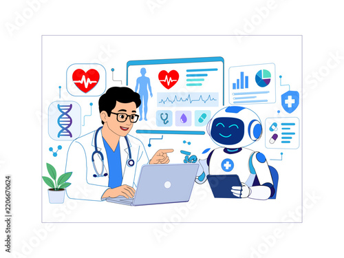 AI-Powered Healthcare Technology Illustration