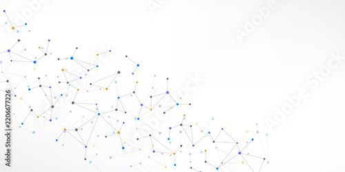 Molecular structure and genetic engineering, molecules DNA, neural network, scientific research. Abstract background for innovation technology, science, healthcare, and medicine