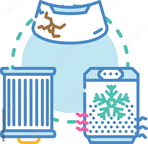 Replacement item concept. Fallback option, backup swap, equivalent exchange icon vector illustration