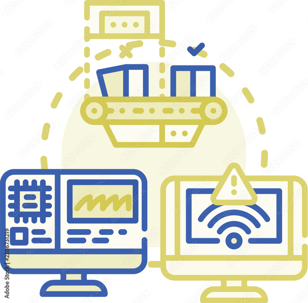 Fototapeta premium Defect management system diagram illustrating the process of identifying. Tracking. And resolving issues in production or development