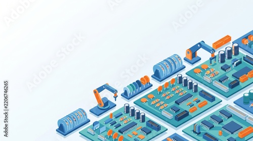 Electronic Circuit Boards with Robotic Arms for Manufacturing
