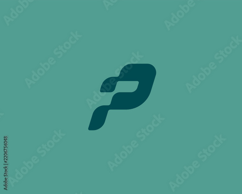 Universal P letter initial monogram vector logo. Abstract dynamic speed motion and fast delivery sign. Modern transport logotype for courier, cargo, tech and logistics platforms.
