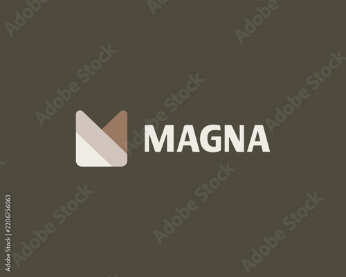 Abstract letter M of geometric shapes vector logo. Universal initial monogram. Minimalistic logotype for tech, real estate, architecture and consulting companies