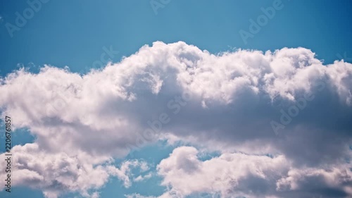blue sky and white clouds .time lapse	
