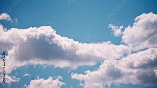 blue sky and white clouds .time lapse	