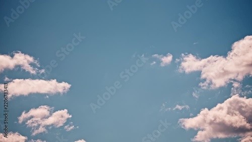 blue sky and white clouds .time lapse	
