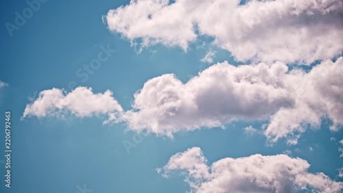 blue sky and white clouds .time lapse	