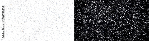 Frosty Droplet Pattern of icy bubbles and glowing bokeh across frame for wintry product mockups with PNG Transparent and Black Background Versions